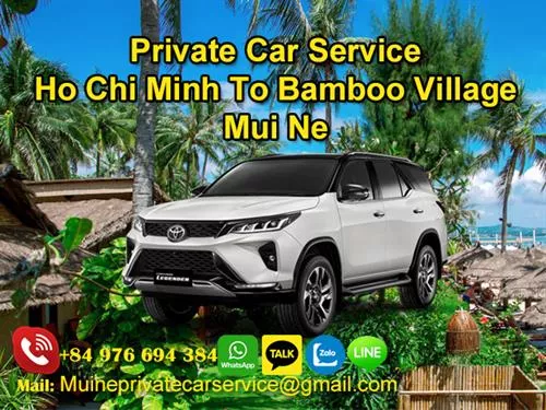 Private Car From Ho Chi Minh To Bamboo Village Mui Ne