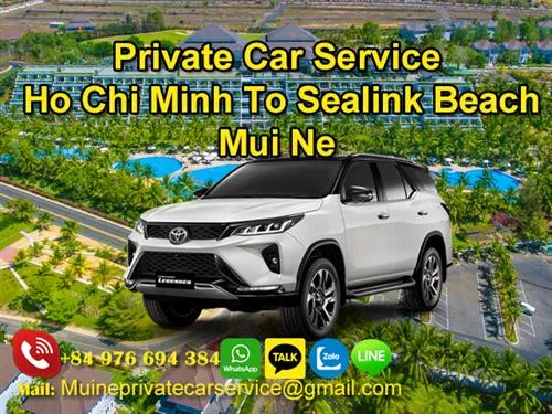 Private Car From Ho Chi Minh To Sealinks Beach Mui Ne