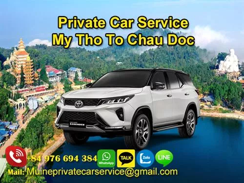 Private car from My Tho to Chau Doc