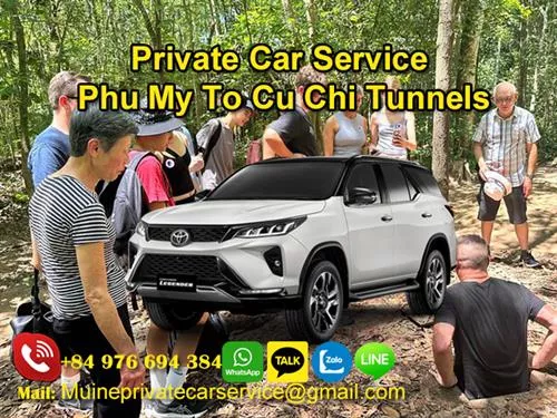 Private Car From Phu My To Cu Chi Tunnels