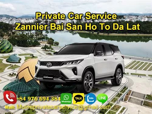 Private Car From Zannier Bai San Ho To Da Lat