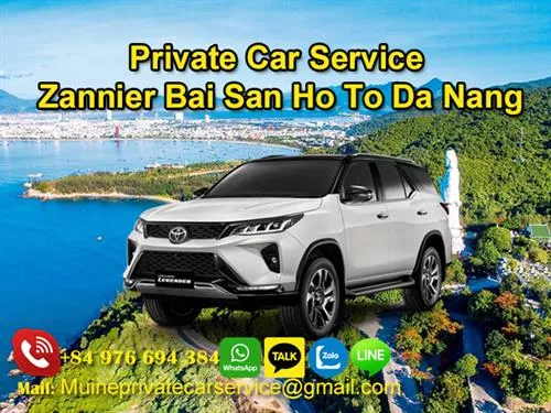 Private Car From Zannier Bai San Ho To Da Nang