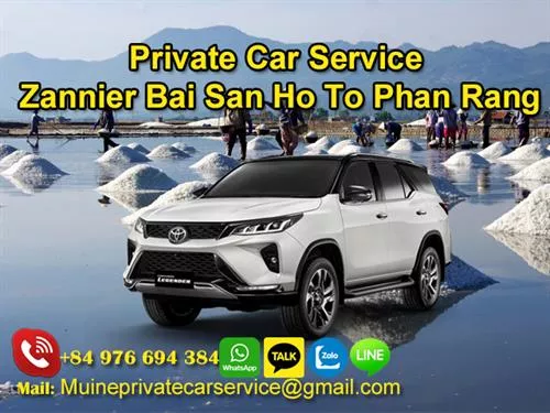 Private Car From Zannier Bai San Ho To Phan Rang