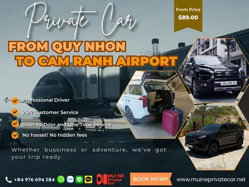 Quy Nhon to Cam Ranh Airport Private Transfer