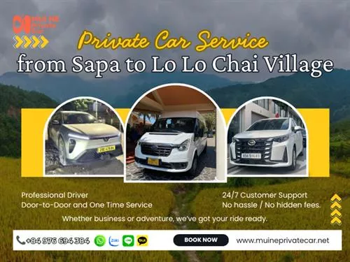 Sapa to Lo Lo Chai Village Private Car