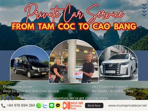 Tam Coc to Cao Bang by Private Car