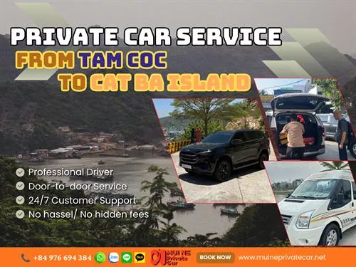 Tam Coc to Cat Ba Island Private Car