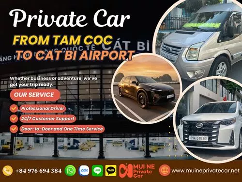 Tam Coc to Cat Bi Airport Private Car Rental