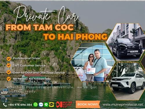 Tam Coc to Hai Phong by Private Car