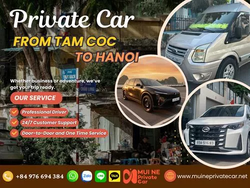 Tam Coc to Hanoi by Private Car