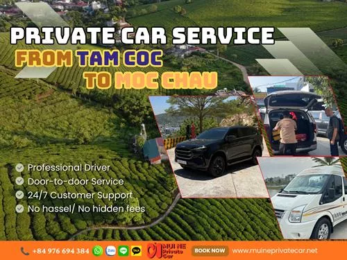 Tam Coc to Moc Chau Private Car Rental