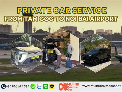 Tam Coc to Noi Bai International Airport Private Car Rental