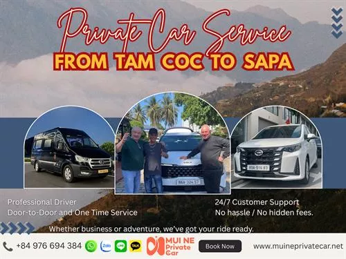 Tam Coc to Sapa Private Car Rental