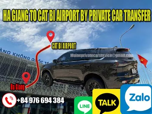 Ha Giang to Cat Bi Airport By Private Car Transfer