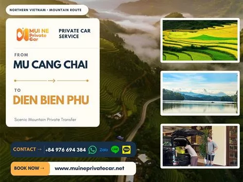 Mu Cang Chai to Dien Bien Phu Private Car