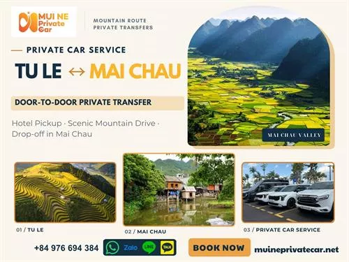 Tu Le to Mu Cang Chai Private Car