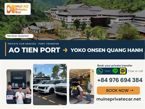 Ao Tien Port to Yoko Onsen Quang Hanh Private Car