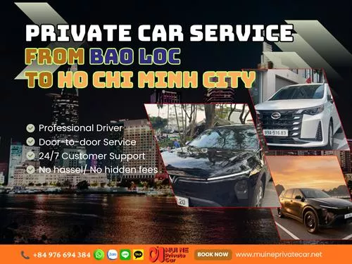 Private car Service from Bao Loc to Ho Chi Minh
