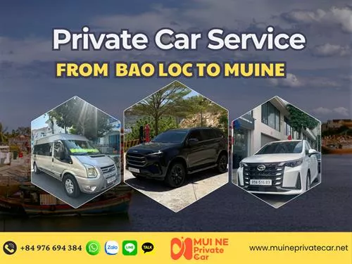 Private car from Bao Loc to Mui Ne