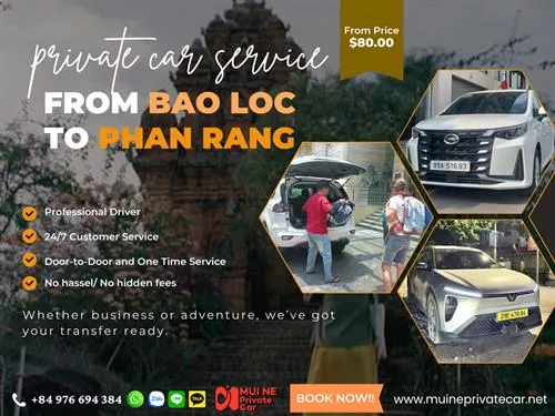 Private Car from Bao Loc to Phan Rang