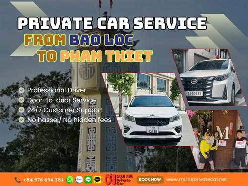 Private car from Bao Loc to Phan Thiet