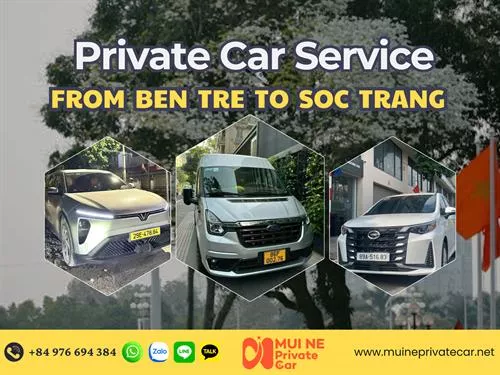Private Car From Ben Tre to Soc Trang