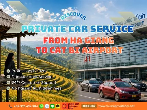 Ha Giang to Cat Bi Airport By Private Car Transfer
