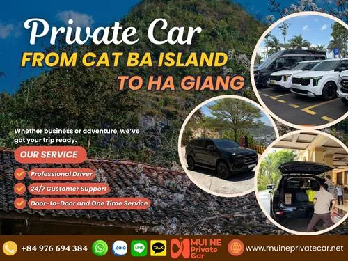 Private Car From Cat Ba Island To Ha Giang