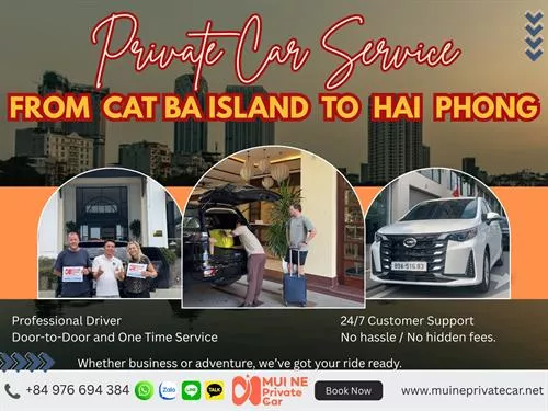 Private Car From Cat Ba Island To Hai Phong City