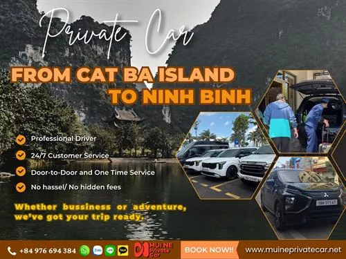 Private Car From Cat Ba Island To Ninh Binh