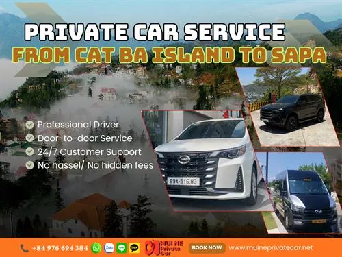 Cat Ba Island to Sapa Private Car