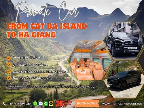 Private Car From Cat Ba Island To Ha Giang