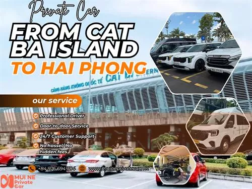 Private Car From Cat Ba Island To Hai Phong City