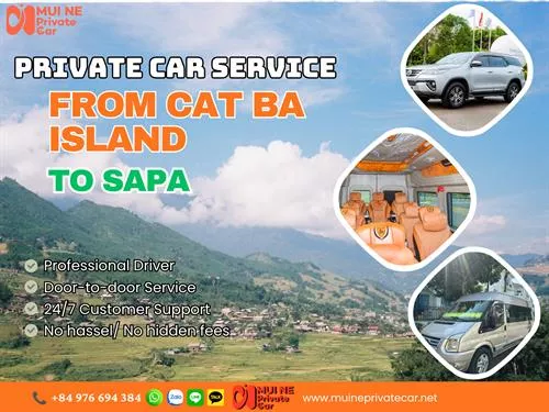 Cat Ba Island to Sapa Private Car