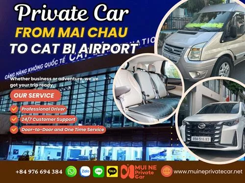 Mai Chau To Cat Bi Airport Private Car Transfer