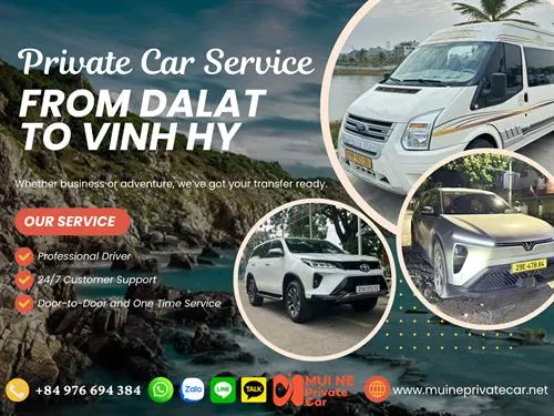 Dalat to Vinh Hy Bay Private Car
