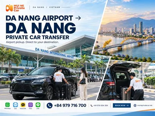 Private transfer DA NANG airport to DA NANG city center