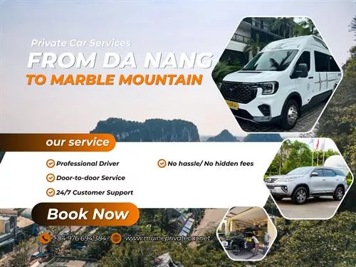 Private Car From Da Nang To Marble Mountain