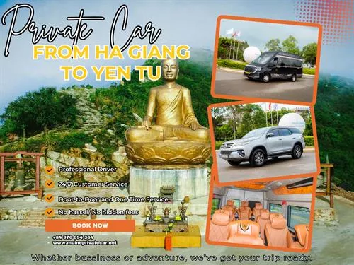 Ha Giang to Yen Tu By Private Car Transfer