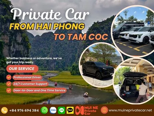Hai Phong to Tam Coc Private Car Rental