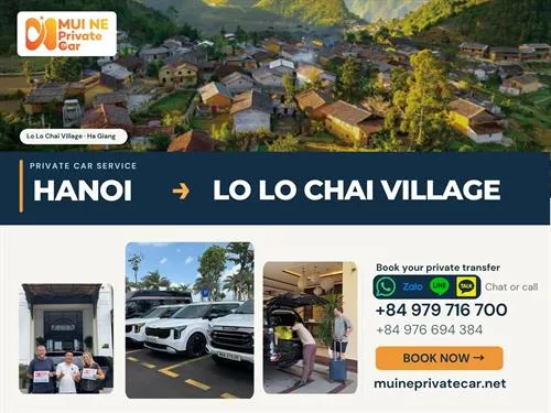 Hanoi to Lo Lo Chai Village Private Car Transfer