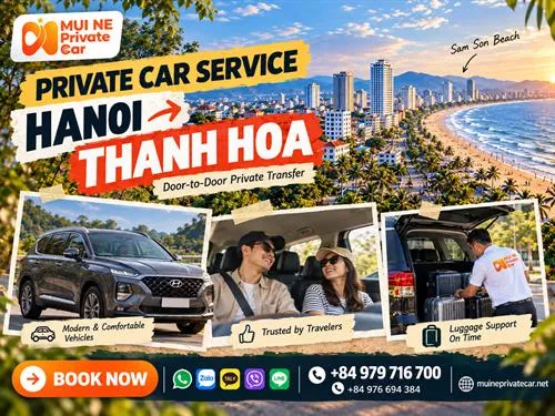 Hanoi to Thanh Hoa Private Car