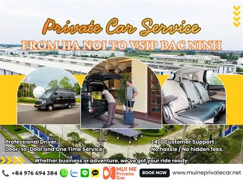 Ha Noi to Vsip Bac Ninh By Private Car Transfer