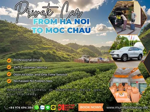 Private Car From Hanoi To Moc Chau