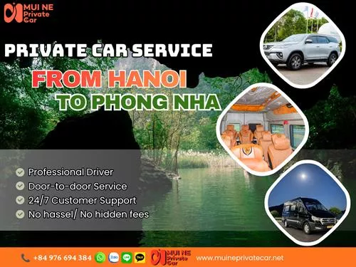 Private Car From Hanoi To Phong Nha