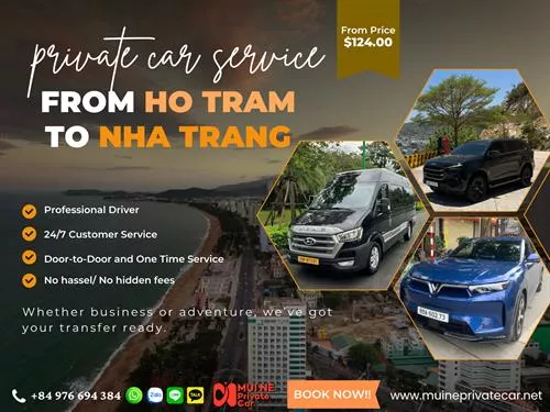 Private Car From Ho Tram to Nha Trang