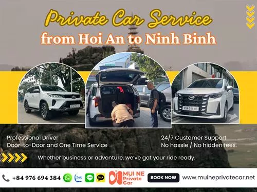 Hoi An to Ninh Binh By Private Car