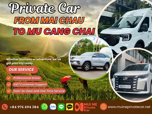 Mai Chau To Mu Cang Chai Private Car Transfer