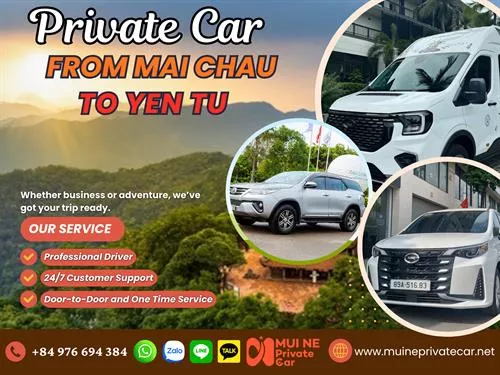 Mai Chau To Yen Tu Private Car Transfer 