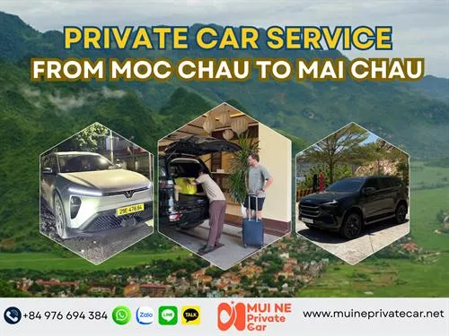 Moc Chau to Mai Chau by Private Car